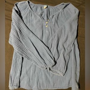 Royal blue peasant top